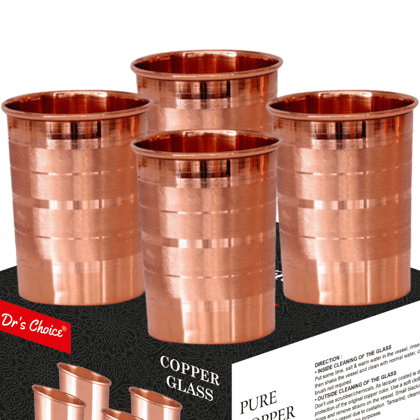 Dr's Choice Pure Copper Classic-Touch Glass Set of 4Pc