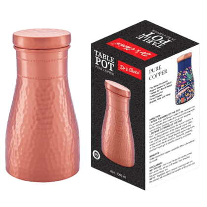Dr's Choice Pure Copper Water Table Pot Bottle 1000ML