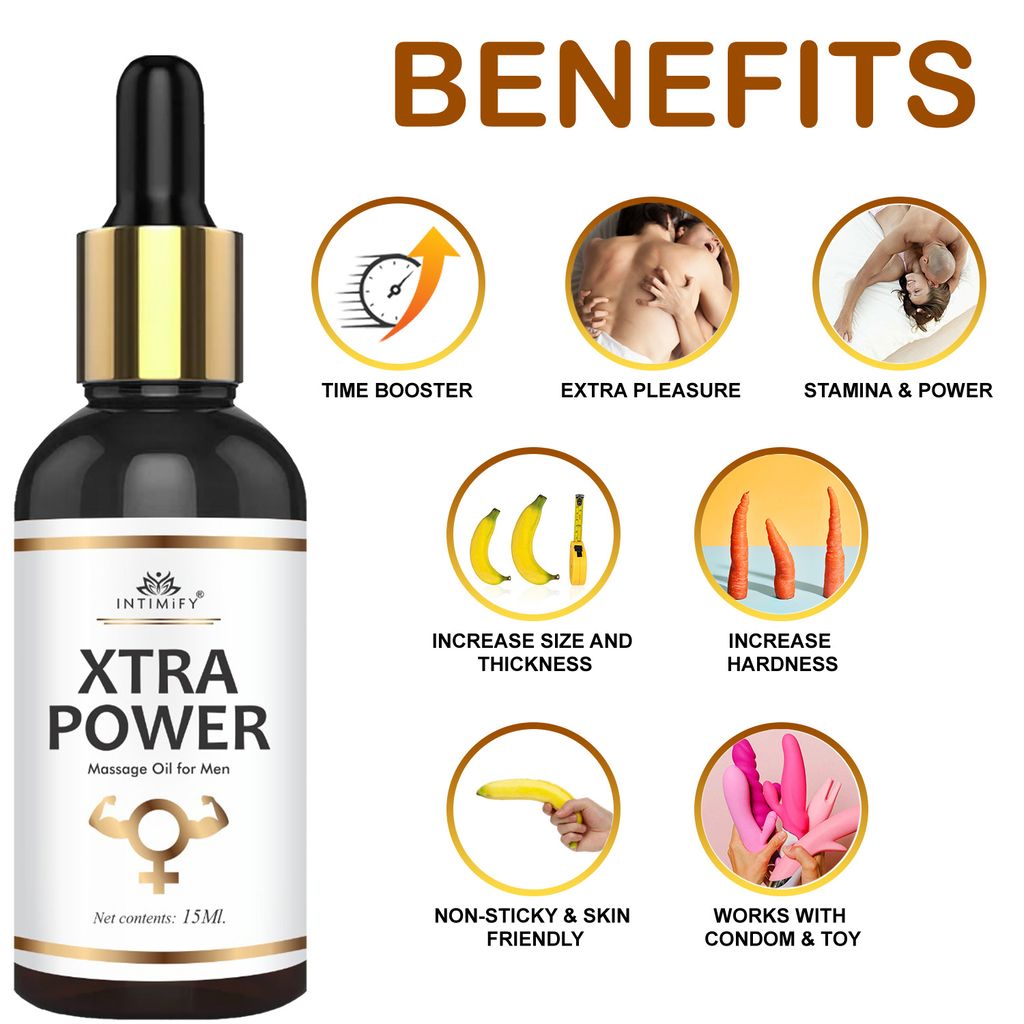 Intimify Xtra Power Oil for Extra Pleasure, Stamina & Power, Increase Size and Thickness, Increase Hardness