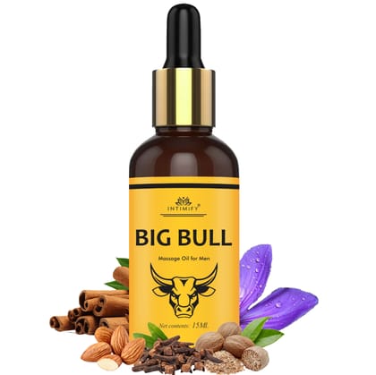 Intimify Big Bull Penis Enlargement Massage Oil For Men Extra Pleasure, Stamina & Power, Increase Size and Thickness