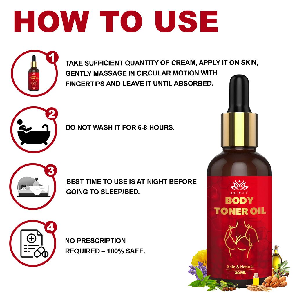 Intimify Breast Toner Oil, Breast Enlargement Oil, Breast Growth Oil, Breast Oil, Bosom Massage Oil, breast tightening