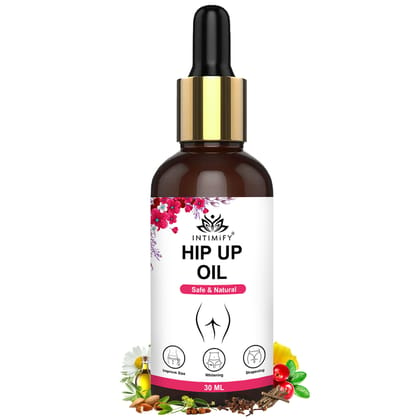 Intimify Hip Up Oil for Hips Enlargement, Bum Firming, Hips UpLifting, Bum Tightening, Bum Shape Improvement, Bum Size Increase