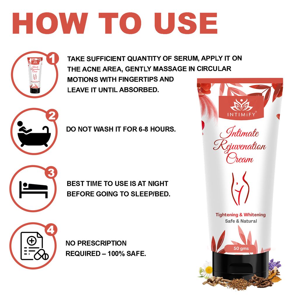 Intimify Intimate Rejuvenating Cream for intimate care, intimate lightening, female intimate lightening, vaginal whitening