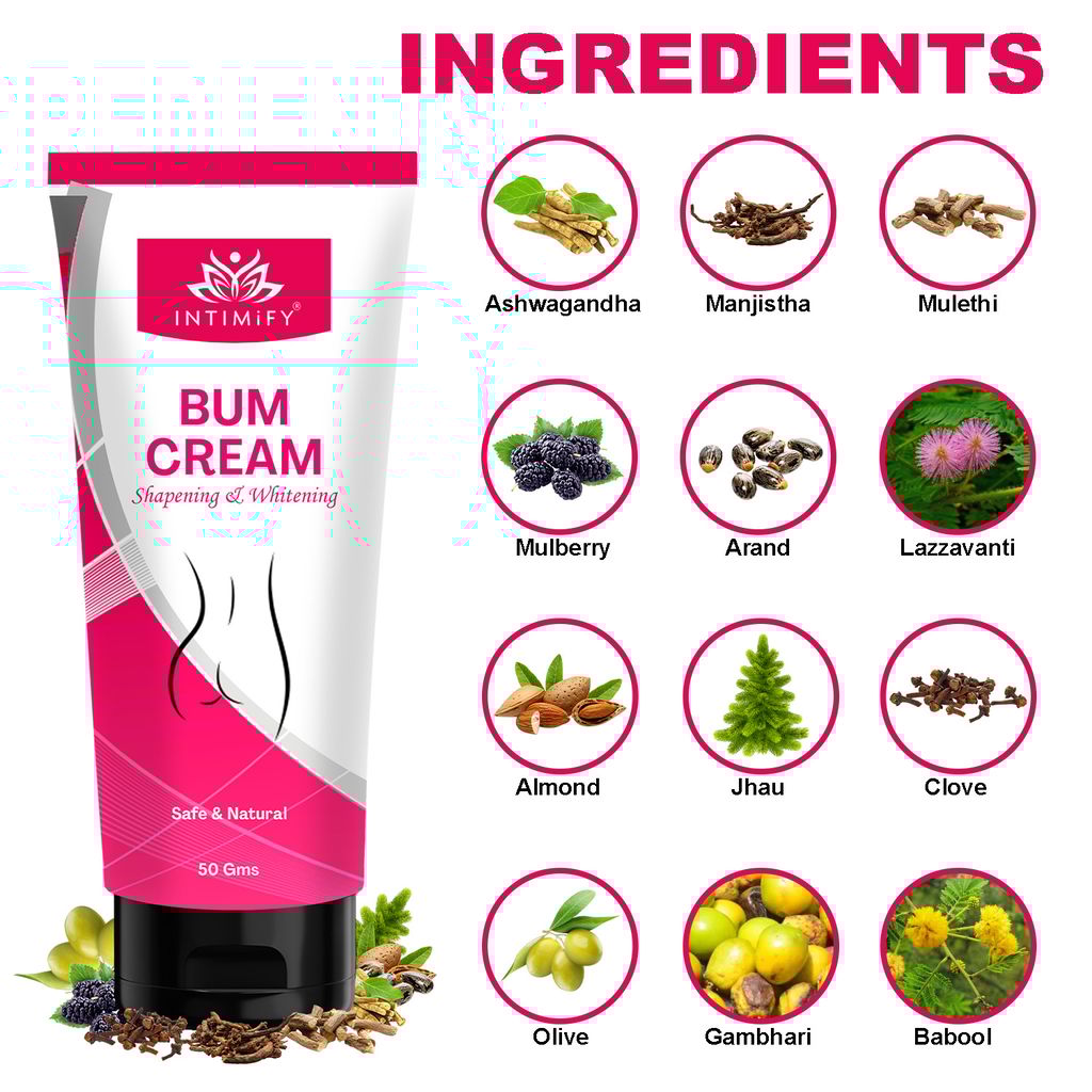 Intimify Bum Cream for hips enlargement, hip cream, hips enlargement cream, hips massage, bum shape