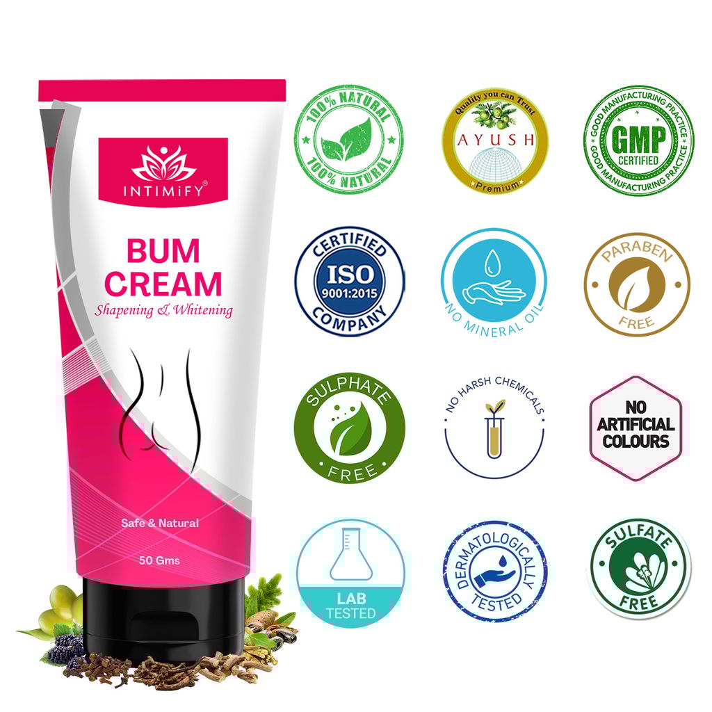 Intimify Bum Cream for hips enlargement, hip cream, hips enlargement cream, hips massage, bum shape