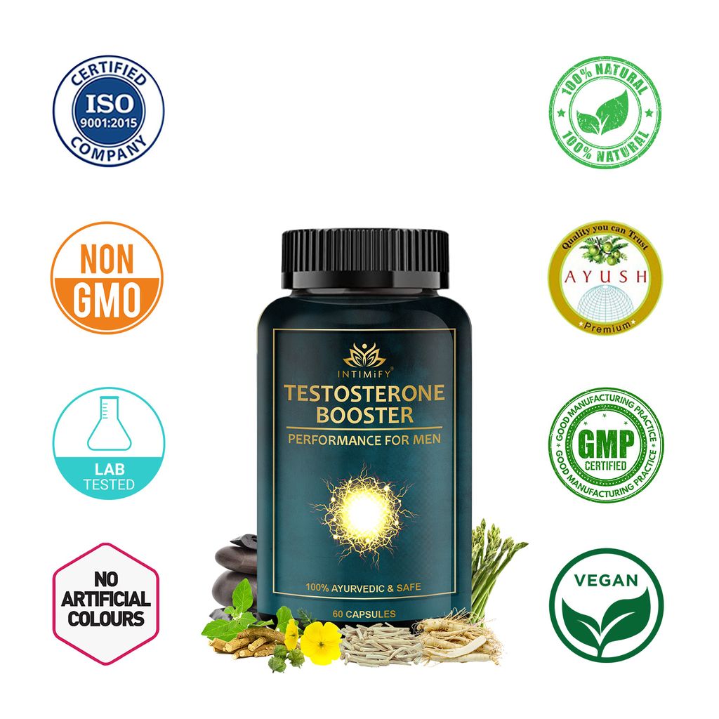 Intimify Testosterone Booster for Men Sexual Wellness, Sex Stamina, Extra Pleasure, Stamina & Power, Increase Size