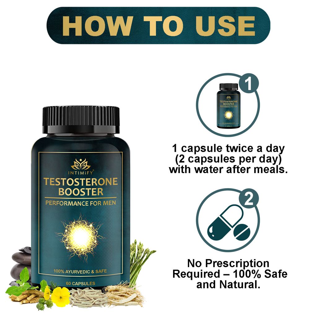 Intimify Testosterone Booster for Men Sexual Wellness, Sex Stamina, Extra Pleasure, Stamina & Power, Increase Size
