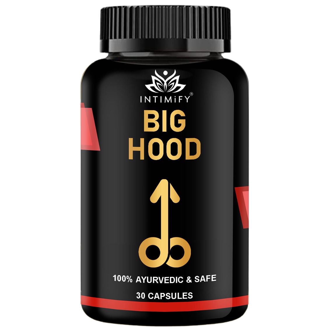 Intimify Big Hood Capsules to Increase Size and Thickness, Increase Length, Time Booster, Extra Pleasure (30 caps)