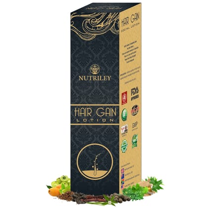 Nutriley Hair Gain - Hair Regeneration Lotion for Hair Fall, Hair Regrowth & Hair Loss Supplement