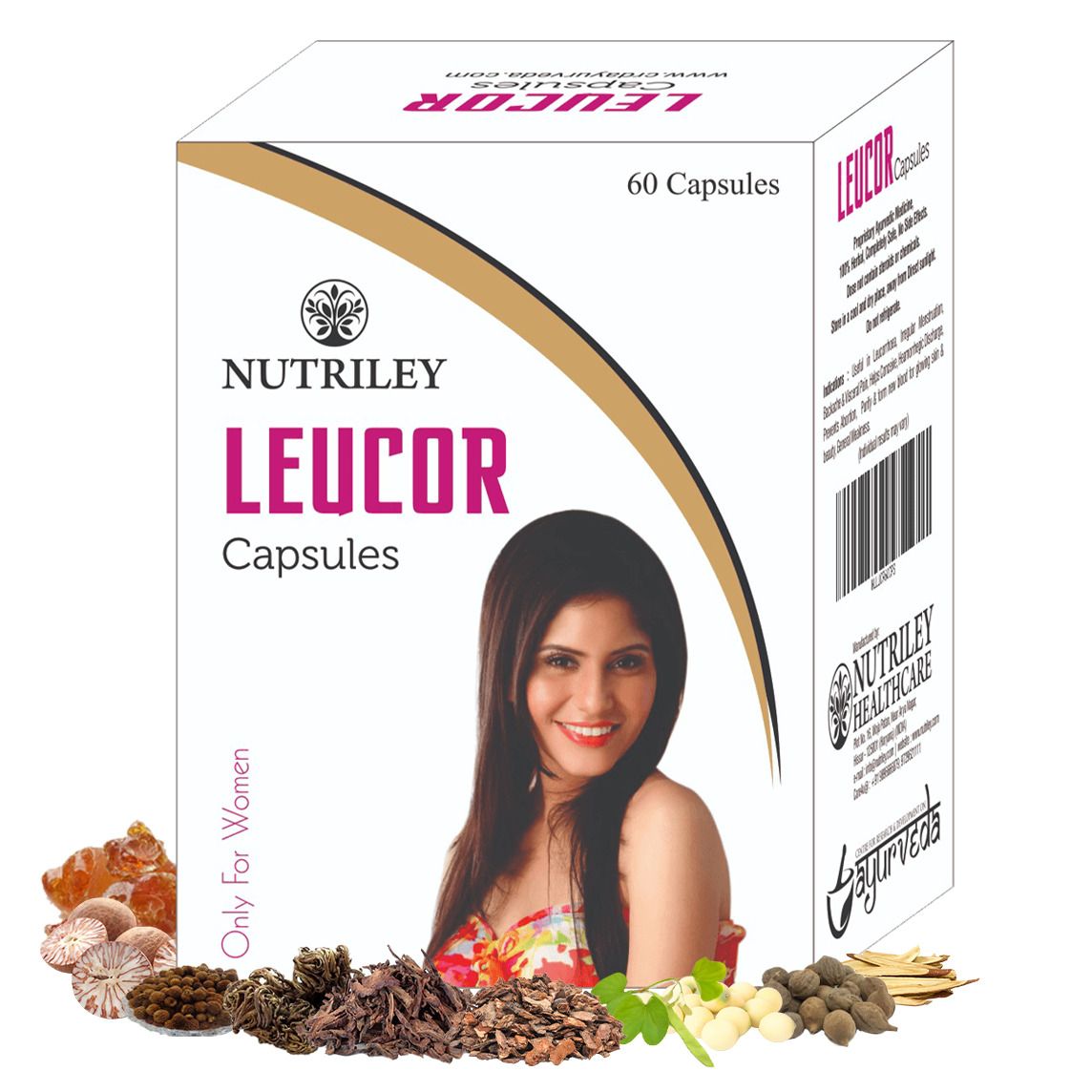 Nutriley Leucor Capsules, Fertility Capsules for Irregular Ovulation, Purifying Blood, Strengthening Uterus, Increasing fertility (60 caps)