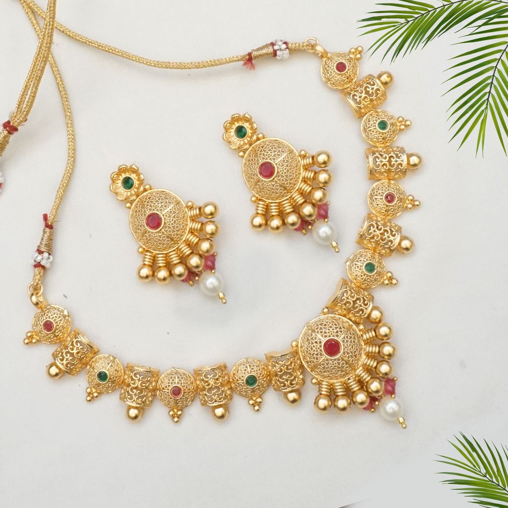 Gold-Plated Matinee Jewellery Set