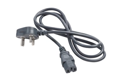 Nextech 3 Pin Power Cable IEC Mains Cord for Desktop PC/Monitor/SMPS/Printer - 1.5M (Grey)