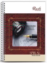 Rush 200 pages Spiral Notebook Unruled A4 Size - Unruled Spiral Notebook