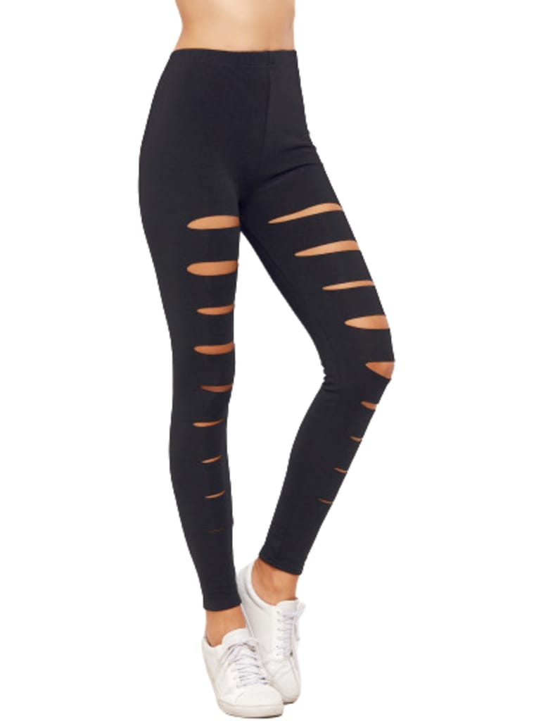 Latest Street Fashion Women's Cut Out Skinny Gym Yoga Sports legging Tights Pants