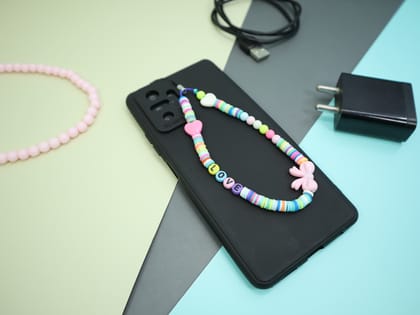 kamule Fimo and Pastel Beaded Love Phone Charm