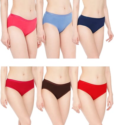 VIP Womens Assorted Hipster Panties Pack of 6