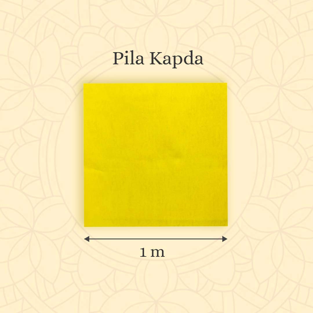 Bodysoul Lal Pooja, Peela pooja Chowki Kapda 30 G - Pack of 4 (2each)