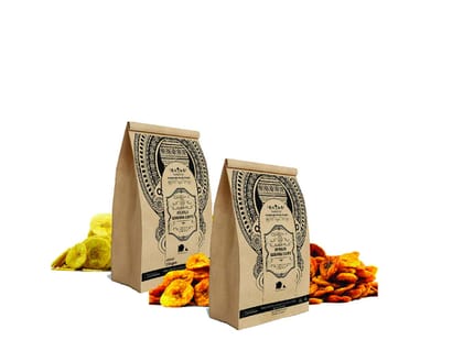Combo Pack of Special Kerala Chips – Kerala Banana Chips + Ripe Round Banana Chips (250 gm each)