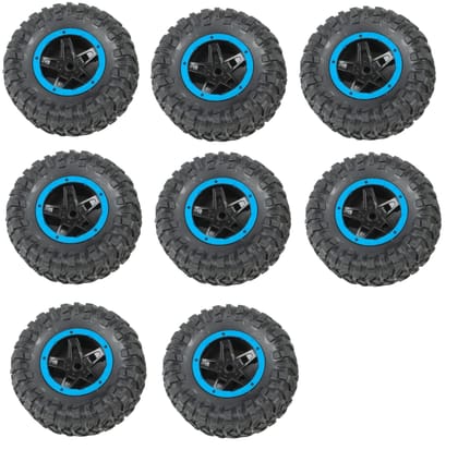 Yellow Tommy RC Tires Rubber Exquisite, Mud Terrain High Abrasion Resistance Car Accessories (Pack of 8)