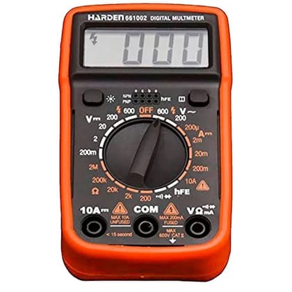 Harden 4.5" Professional 0~600V True RMS LCD Pocket Digital Multimeter - 3 1/2 Digits LCD (Max Display 1999) - AC/Dc Voltage - 1 Pair of Test Leads Included (661002