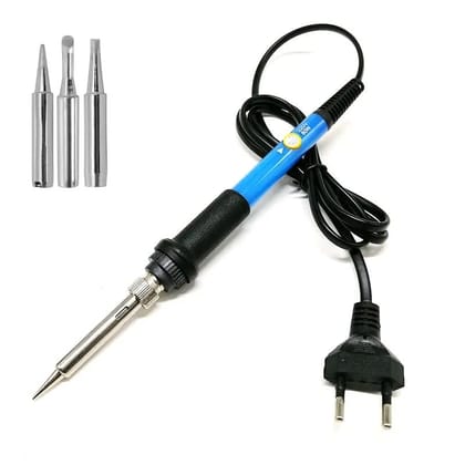 Bibox labs Micro Soldering Iron (60 W), with 3 Solder Tips Conical, Bevel, Chisel Anti Oxidation Soldering Iron Bit, Temperature Control Range 280�C to 450, Best for Electronics, Repairing