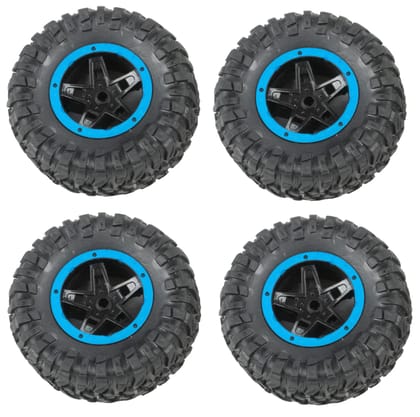 Yellow Tommy RC Tires Rubber Exquisite, Mud Terrain High Abrasion Resistance Car Accessories (Pack of 4), rubber and plastic