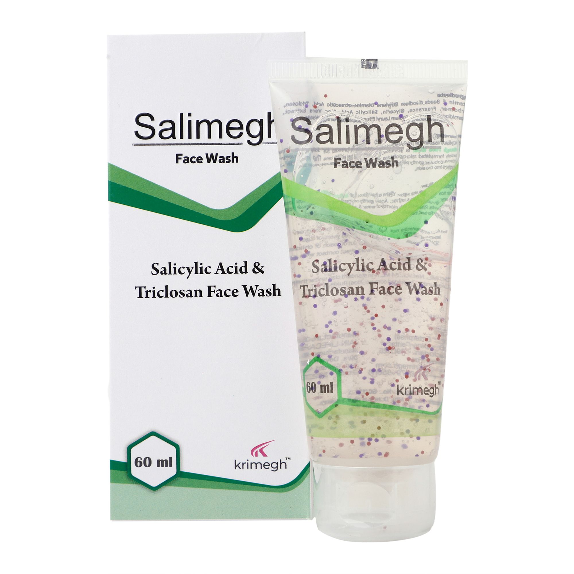 Salimegh Face Wash,60ml - Salicylic Acid & Trclosan Face Wash