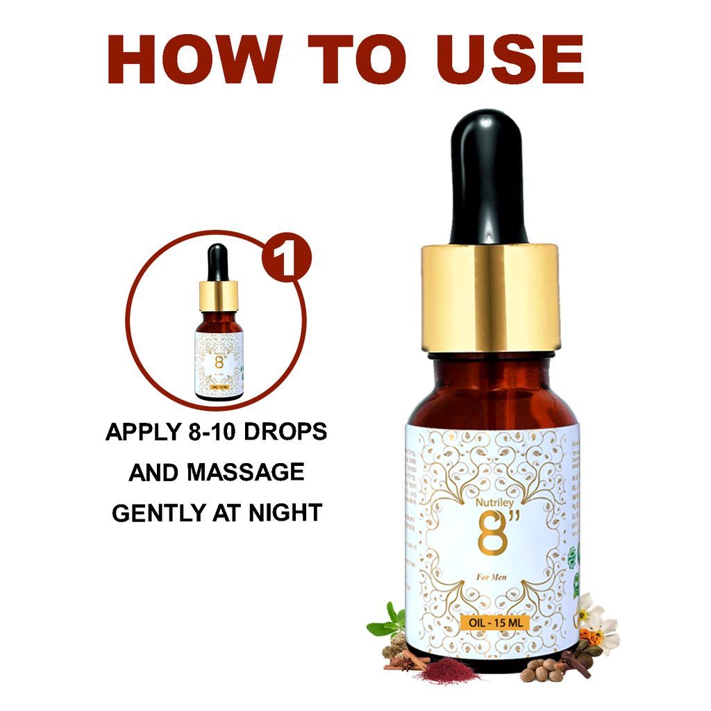 Nutriley 8" Inch - For Men Lotion (15 ml)