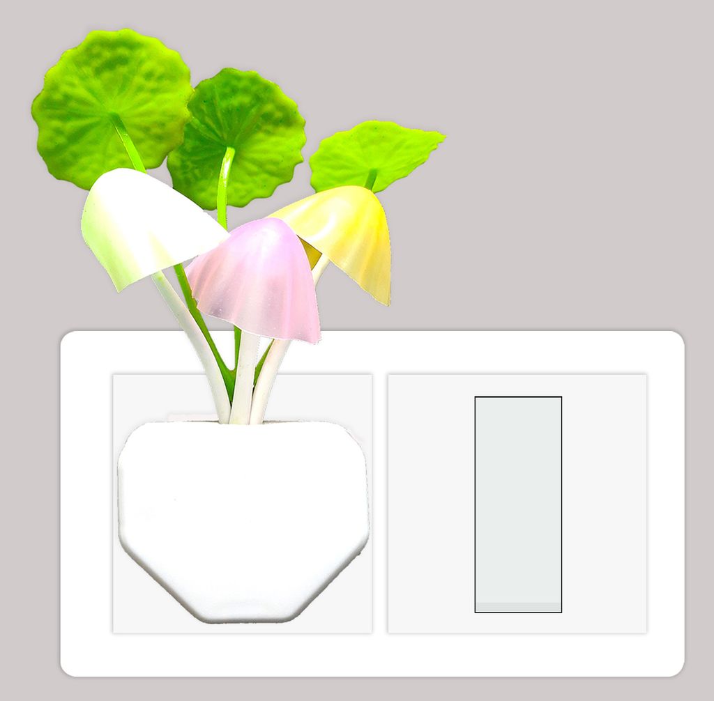 ZURU BUNCH Colorful LED Mushroom Night Light Bed Lamp Home Illumination Light sensor, Mushroom Light Night Lamp