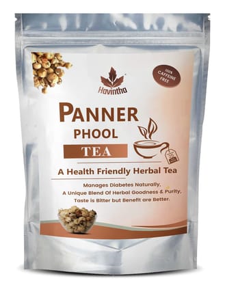 Havintha Natural Paneer Phool Tea for Sugar Control | Control Sugar Management - Herbal Tea - 25 Tea Bags