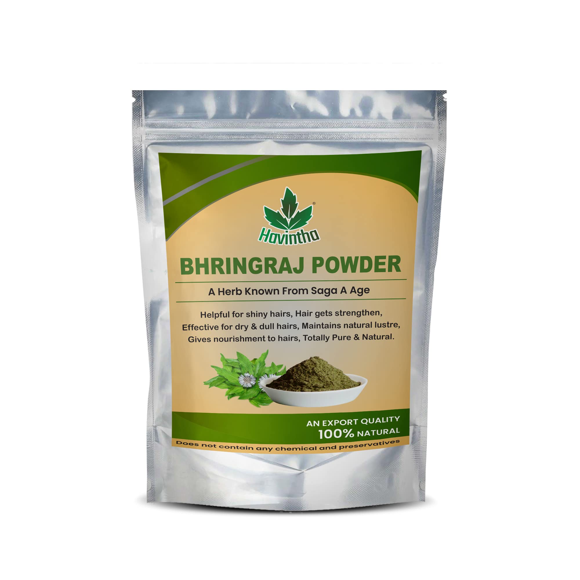 Havintha Bhringraj Powder for Hair Care | Scalp Treatment and Hair Growth - 227 Gm