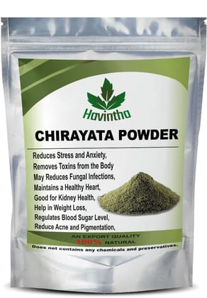 Havintha Natural Chirayata Powder (Kalmegh Powder) - Swertia Chirata - 100gm