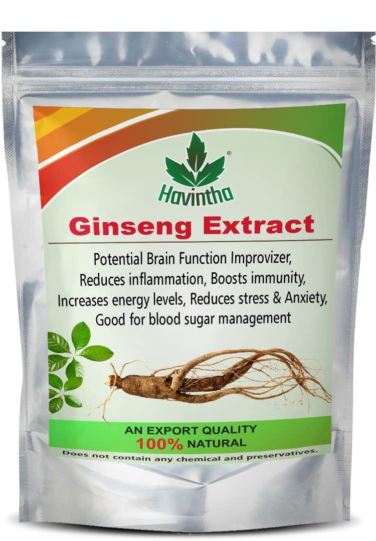 Havintha Natural Ginseng Extract Powder for Boosting Immunity Energy | Helps to Increase Insulin Production - 100 gm