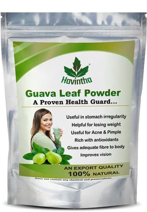 Havintha Natural Guava Leaf Powder | Dried Amrood Patti Powder | 100% Natural & Organic - 227gm