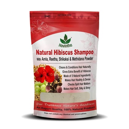 Havintha Natural Amla Reetha Shikakai Methidana And Hibiscus Powder Shampoo for Hair - 227 grams