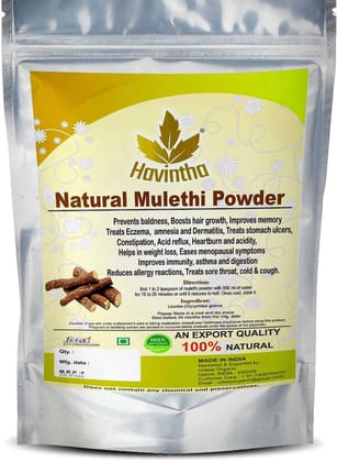 Havintha Mulethi (Licorice) Powder for Cough, Cold, Skin whitening, Hair - 227 grams