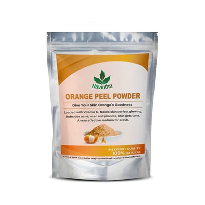 Havintha Natural Orange Peel Powder (Santra Chilka) | Help for reduces blackheads and makes the skin soft, smooth - 227 grams