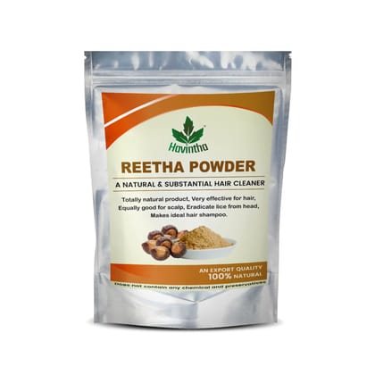 Havintha Natural Reetha Powder/ Aritha Soap Nut Powder for Hair Wash (227 g)