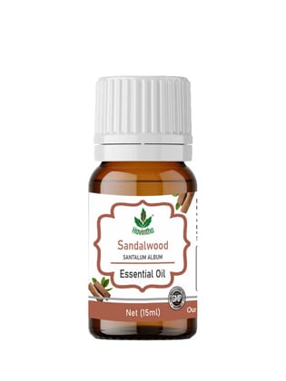 Havintha Sandalwood Essential Oil For Stress Reduction, Hair Care, Skin Care and Mental Alertness | Pure Aroma - 15 ml.