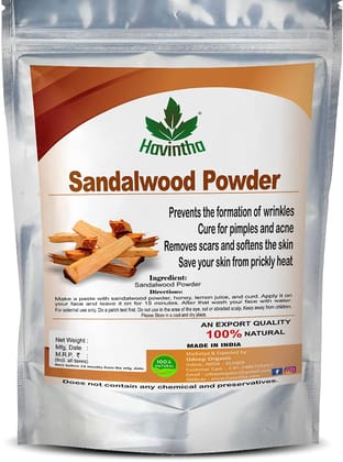 Havintha Pure and Natural Sandal Wood Powder for Skin Care, Face Pack � 100 gm