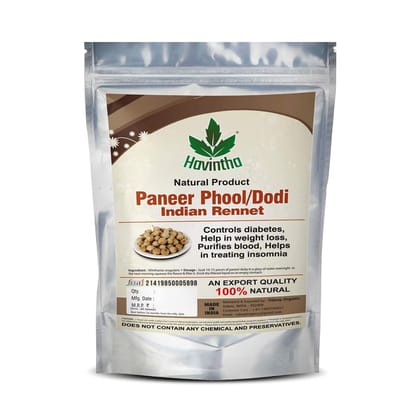 Havintha Indian Rennet/Paneer phool/dodi for diabetes weight loss blood purification insomnia - 227 grams
