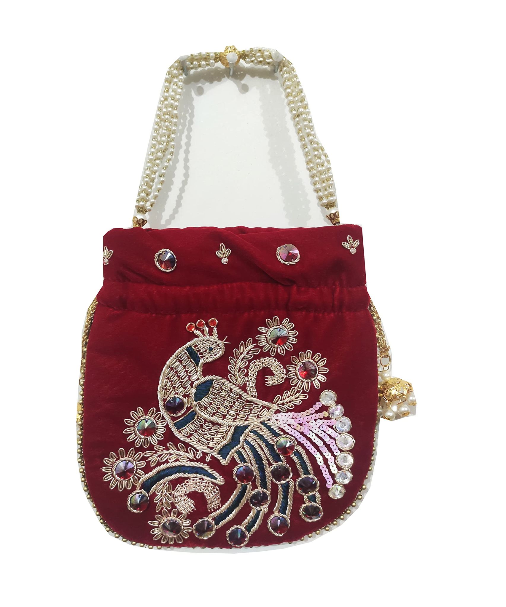 Hand Embroidery potli bag Zardosi work