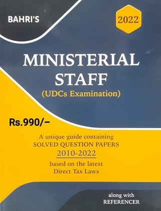 Bahris MINISTRIAL STAFF  [UDCs Examination] in English Edition 2022 Solved Question Paper from 2010-2022