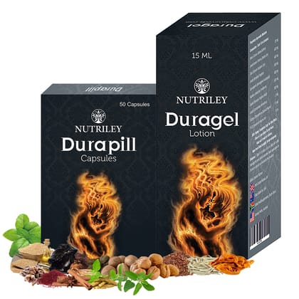 Nutriley Duragel - Sexual Wellness Lotion & Capsules (50 Capsules + 15 ml)