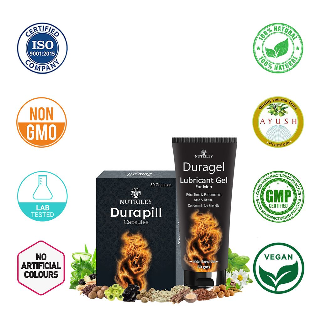 Nutriley Duragel - Sexual Wellness Gel & Capsules (50 Capsules + 50 Gms Gel)