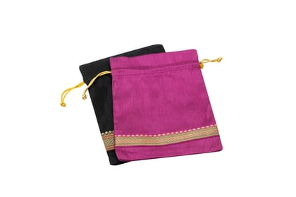 #IndiaPositiveCitizenVIBRANT POTLI – PURPLE & BLACK – PACK OF 2