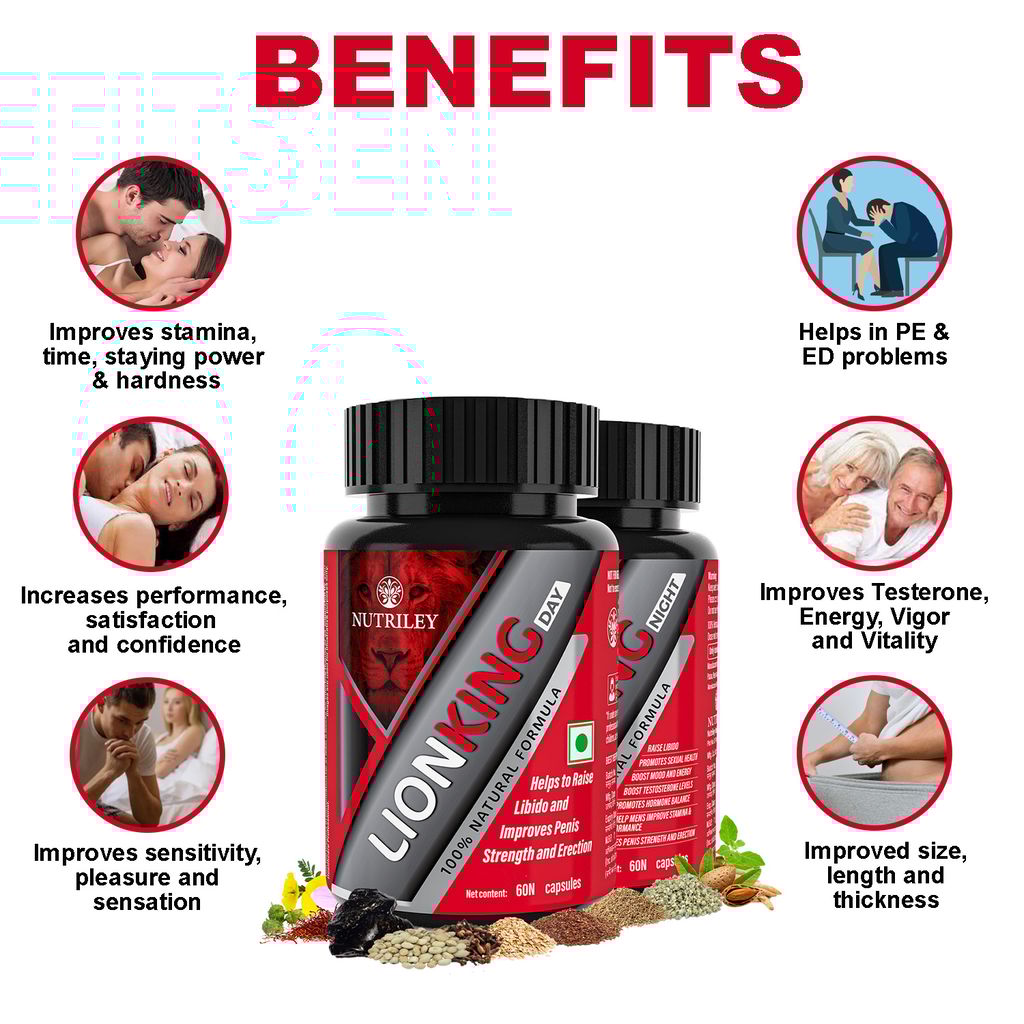 Nutriley Lion King - Mens Wellness Day + Night Capsules (60 Capsules+60 Capsules)