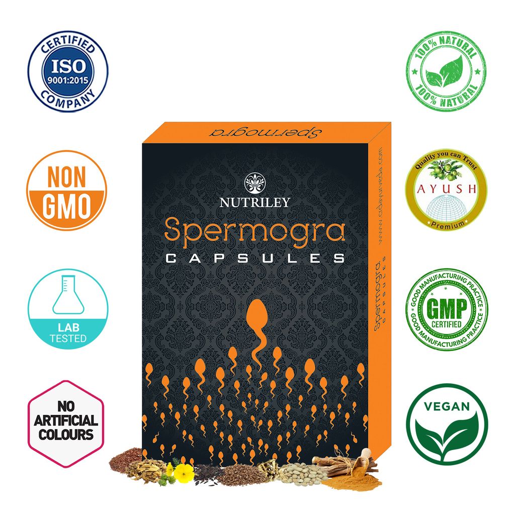 Nutriley Spermogra - Sperm Enhancer Capsules (50 Capsules)