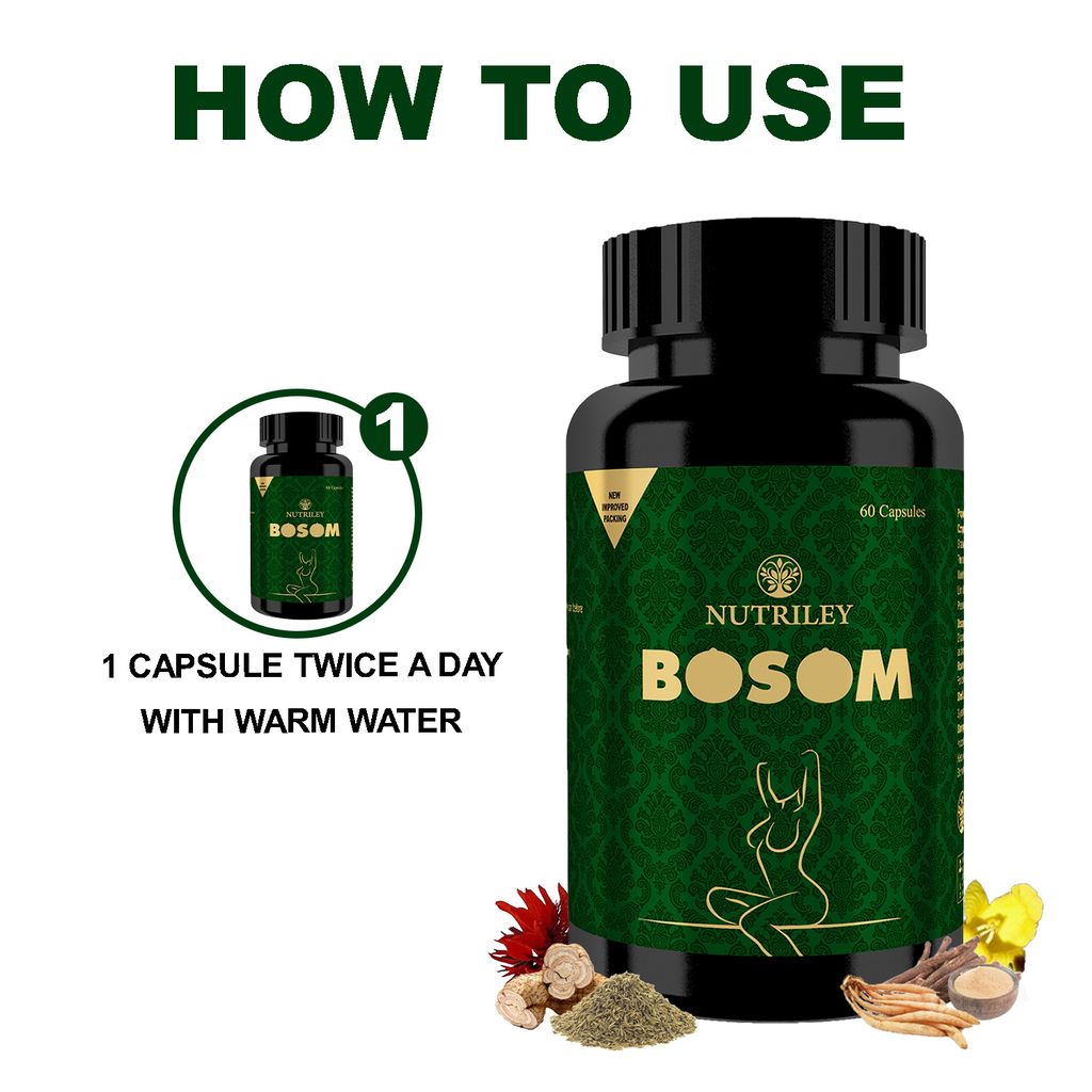 Nutriley Bosom - Breast Enlargement Capsules (60 Capsules)