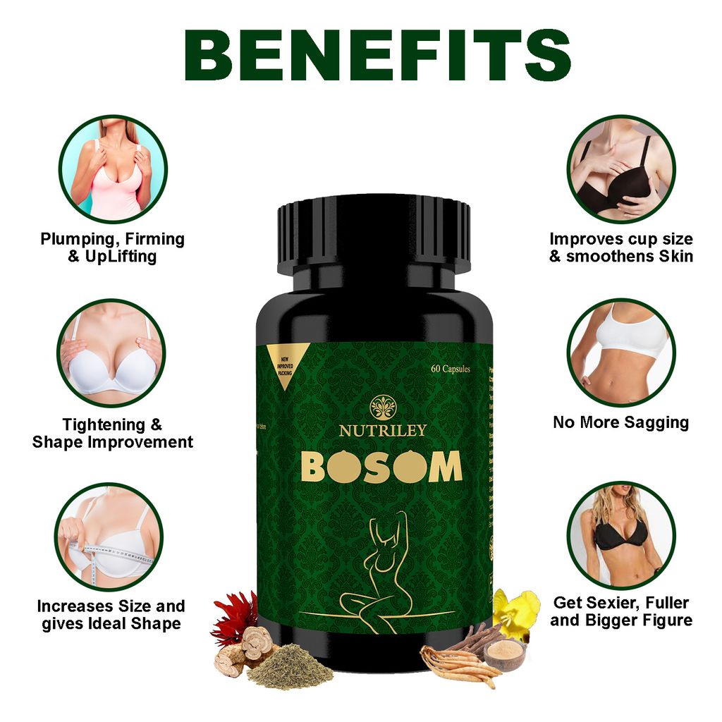 Nutriley Bosom - Breast Enlargement Capsules (60 Capsules)